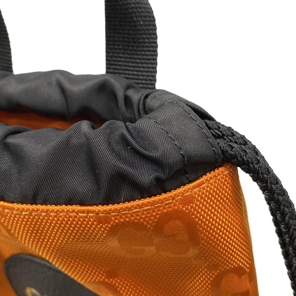 Gucci Off the Grit Backpack Daypack Backpack 643887 Orange Black Nylon Leather - Picture 12 of 15
